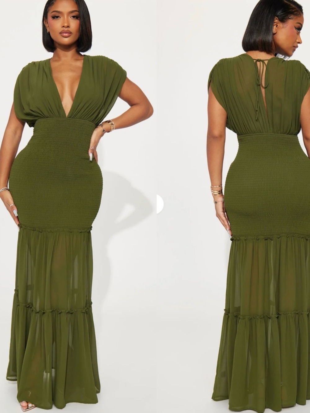 Fashion Nova Sienna Chiffon Maxi Dress